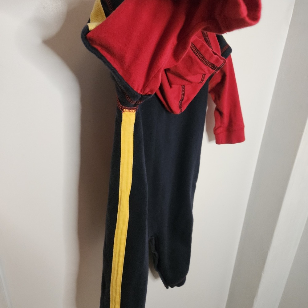 Vintage Okie-Dokie One Piece Outfit Primary Colors Hooded Front Pocket 18 Months - Picture 3 of 6